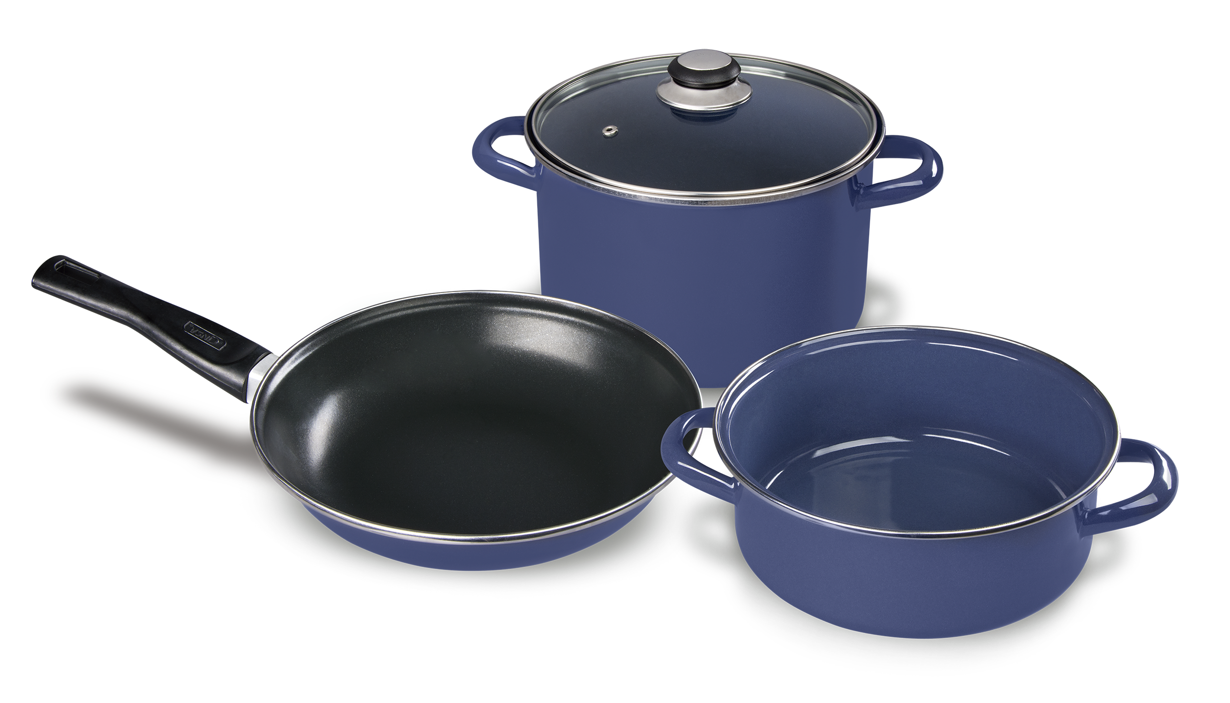 Batería De Cocina Acero Vitrificado 4 Piezas Cinsa