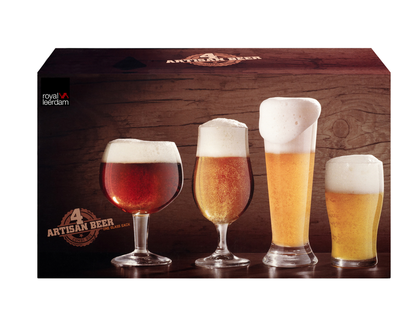 Juego de Vasos Cerveceros Royal Leerdam Artisan Beer Vidrio 4 pz
